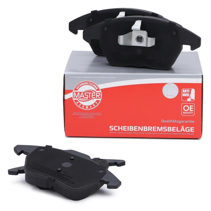 Kloce de frana fata set Master-Sport, pentru Audi A1, Seat Ibiza IV, VW Beetle, Jetta, Polo, 155x71,3mm, 20,6mm grosime