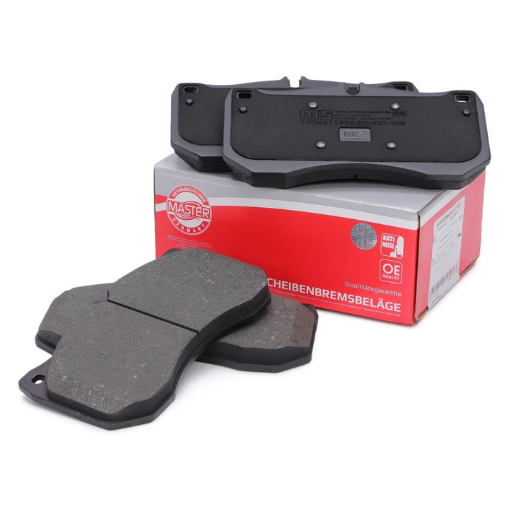 Fékbetét készlet első Master-Sport, Audi A5, A6 C7, A6 C8, A7, A8 D4, 190x101,5mm, rezgéscsillapító tartóval