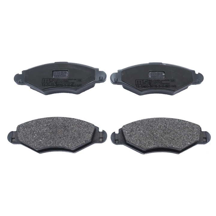 Fékbetét készlet Master-Sport Peugeot 206, 206+, 207, 306, 131x47,6mm, csillapító támasztékkal