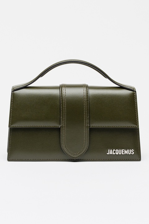Jacquemus, Le Grand Bambino keresztpántos bőrtáska, Erdőzöld