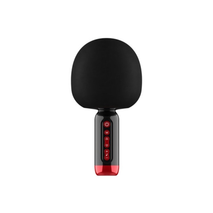 Karaoke mikrofon hangváltóval, fekete