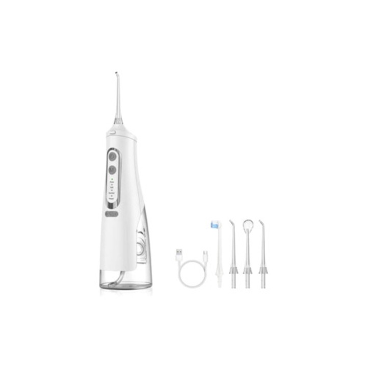 Szájzuhany, 300ml, vezeték nélküli, vízálló, fehér