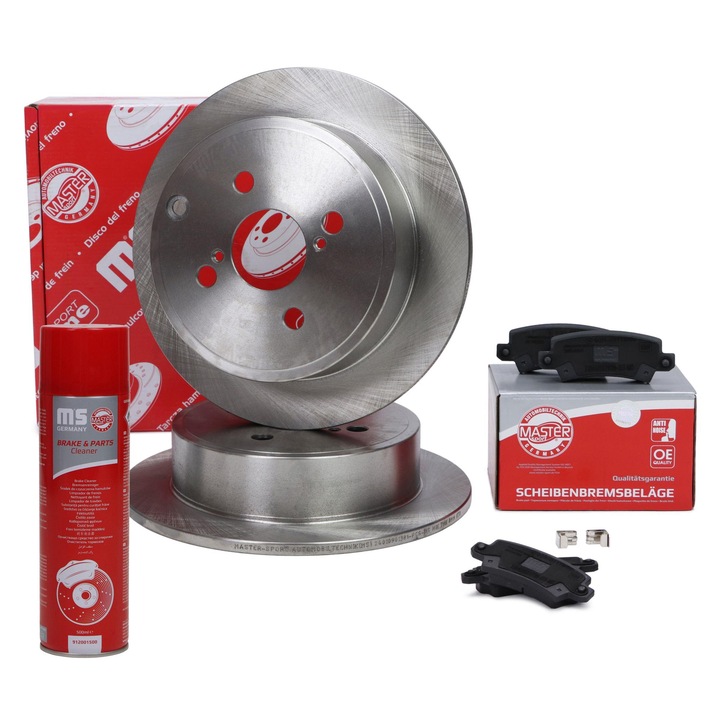 Master-Sport féktárcsa és fékbetét készlet, hátsó, 258x9mm, Toyota Corolla