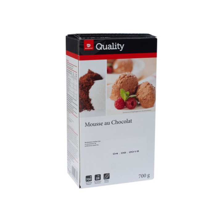 Musse de ciocolata, TG QUALITY, 700g, continut de grasimi redus, poate contine gluten