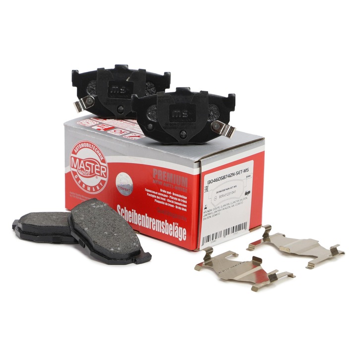 Fékbetétek Master Sport, kompatibilis HYUNDAI COUPE, ELANTRA, LANTRA, TIBURON, KIA CERATO, 14mm, 85x46.7mm
