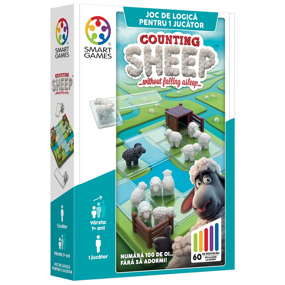 Joc Smart Games - Counting Sheep, +7 ani, lb. romana
