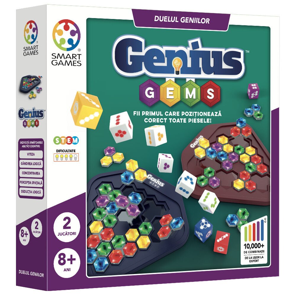 Joc Smart Games - Genius Gems, +8 ani, lb. romana