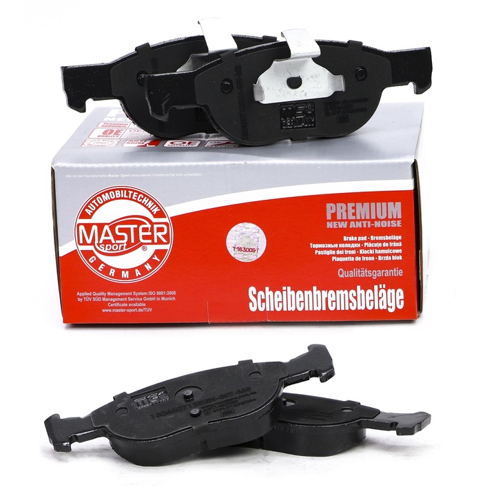 Fékbetét készlet Master-Sport, FIAT PUNTO (188_) típushoz, 151x52,1mm, rezgéscsillapító tartóval
