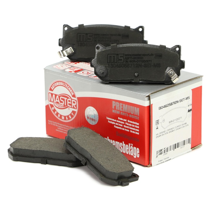 FÉKBETÉT KÉSZLET Master-Sport, KIA CARENS I, CERATO, CLARUS, SHUMA I/II, 99x41,9mm, akusztikus érzékelővel