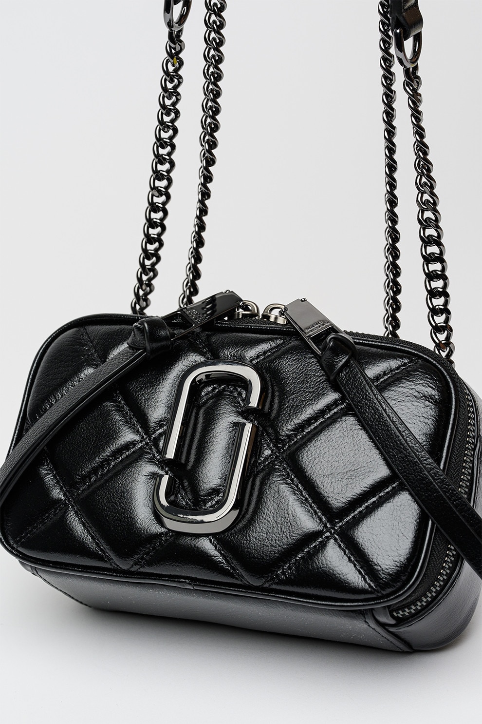Marc Jacobs, Geanta crossbody matlasata de piele cu bareta din