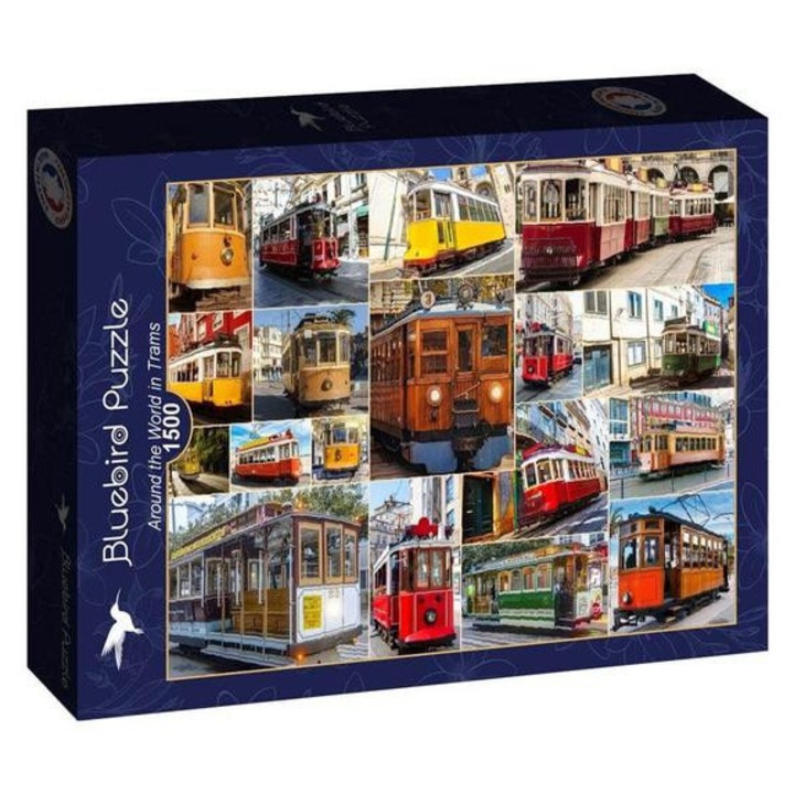 Bluebird 1500 db-os пъзел - Около света с трамваи (91056)