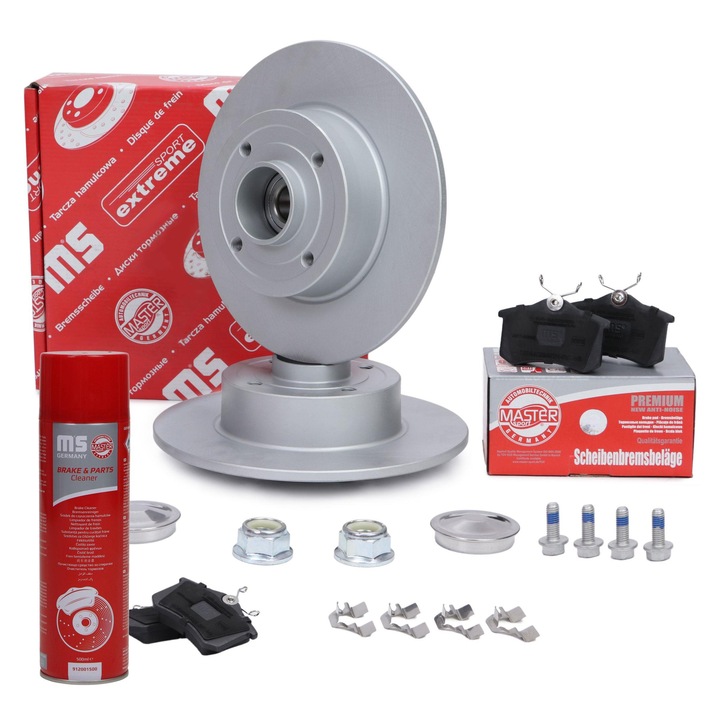 Master-Sport féktárcsa és fékbetét készlet, 240mm, Renault Clio III-hoz, szín: multicolor, 9.98kg