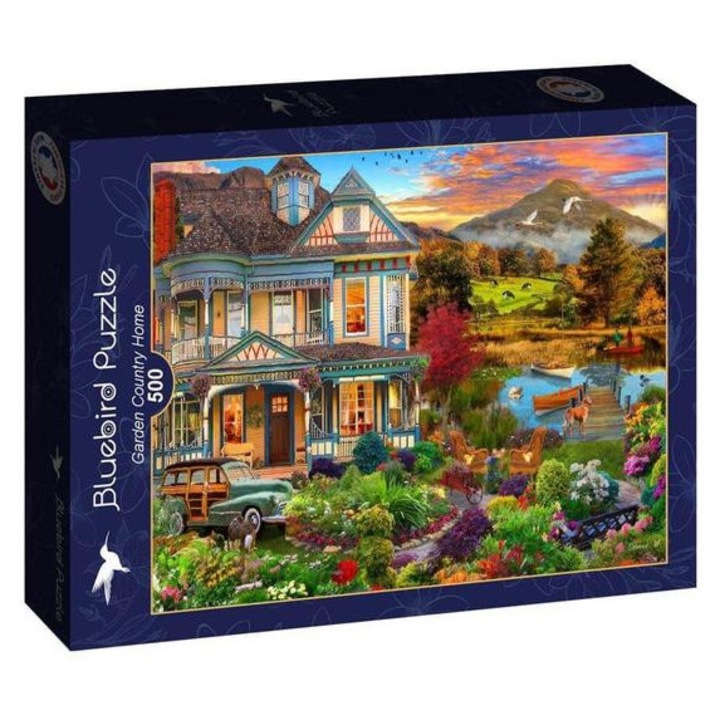 Пъзел Bluebird 500 части - Garden Country Home (90968)