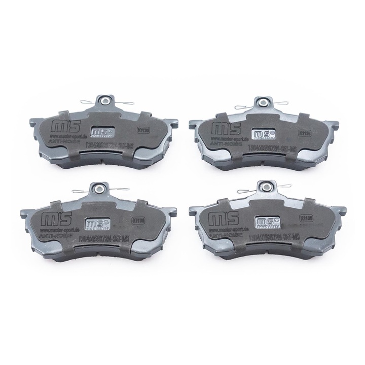Master-Sport fékbetét készlet Mitsubishi Carisma (DA_) típushoz, 119x68,5mm, rezgéscsillapító tartóval, 1,54kg