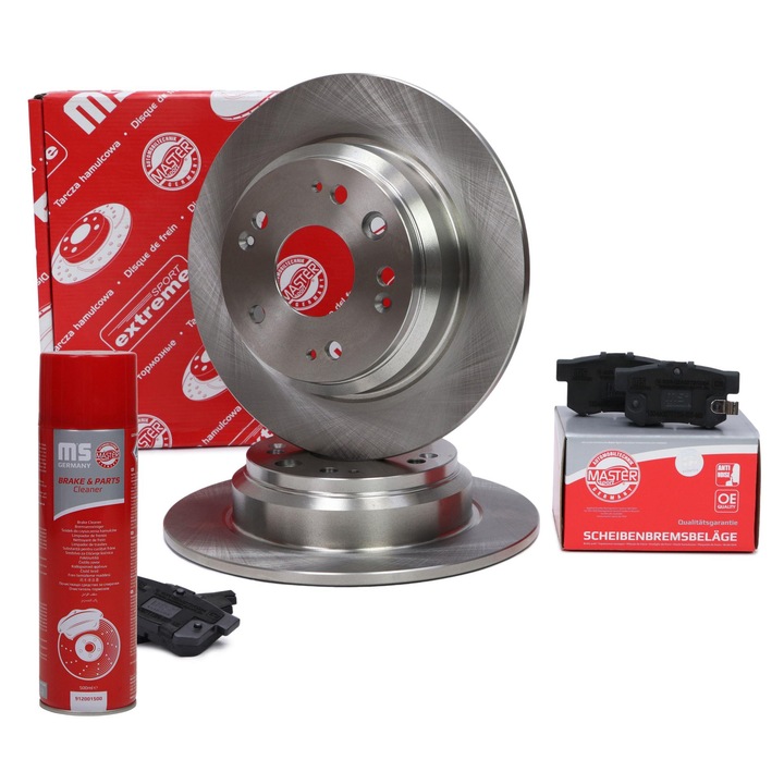 Master-Sport féktárcsa és fékbetét készlet, hátsó, 282x9mm, féktisztító spray-vel, 200901610