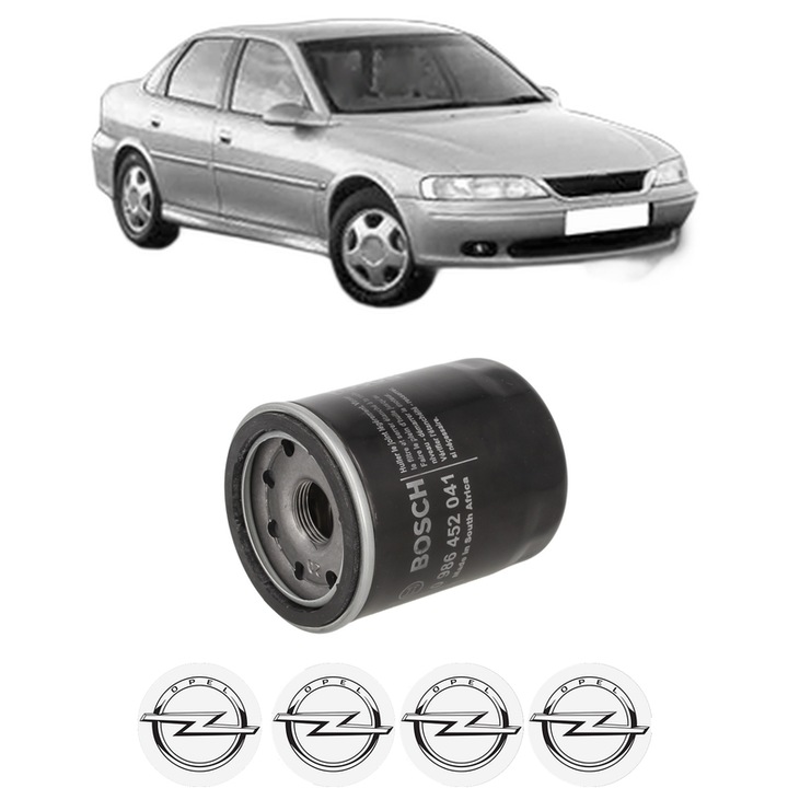 Filtru ulei OPEL VECTRA B (J96) 1.7 TD (F19) din 1995-1998 KW 60 CP 82 CMC 1686, auto, Bosch, 4x Stickere auto cu OPEL