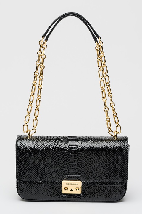 Michael Kors, Geanta de piele texturata cu bareta de umar Tribeca, Negru