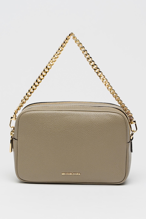 Michael Kors, Geanta crossbody de piele Bryant, Maro taupe