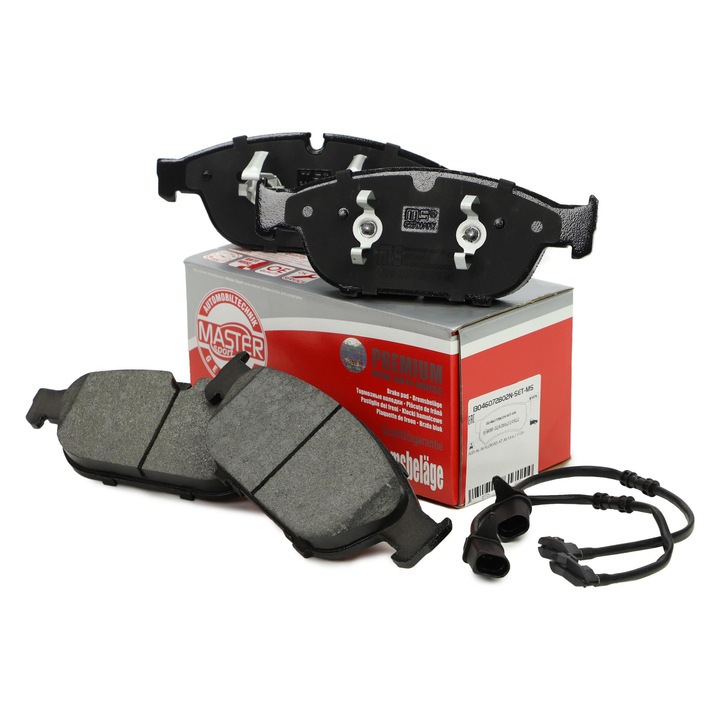 Master-Sport fékbetét készlet Audi A6 C7, A7, A8 D4, 310x193x20.3mm, 2 kopásjelzővel, többszínű
