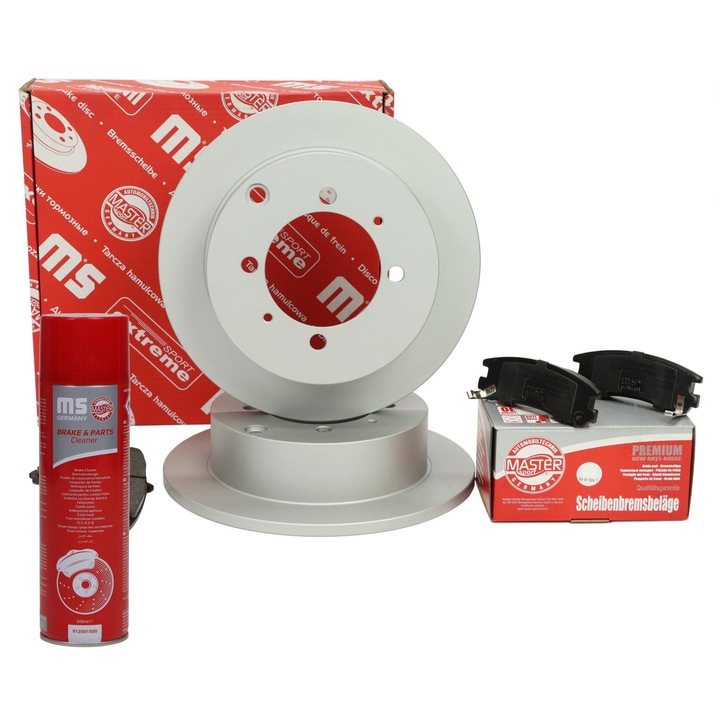 Комплект дискове и накладки Master-Sport, задни, 15,5мм, 262мм, многоцветни