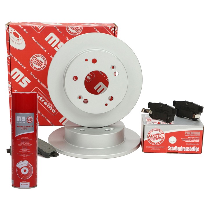 Комплект дискове и накладки Master-Sport, спирачна система Akebono, 260x48,7mm, задни