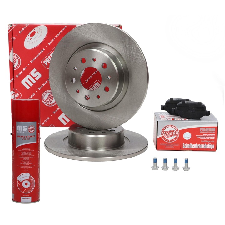 Комплект спирачни дискове и накладки Master-Sport, 5 отвора, 276x45.7мм, многоцветен