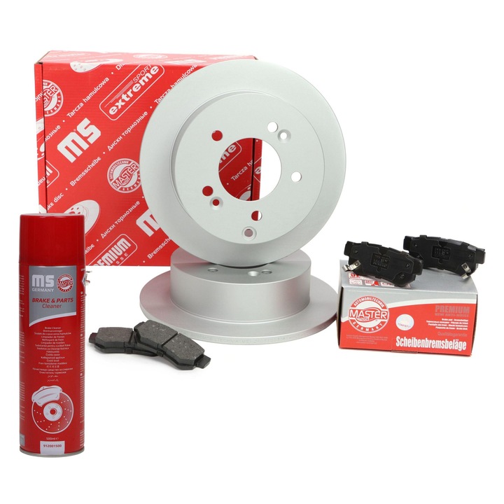 Set discuri si placute de frana Master-Sport, sistem franare Akebono, 5 gauri, 262x61mm, spate