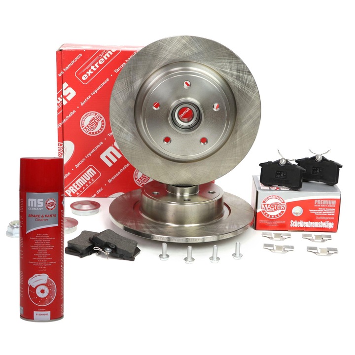 Fékbetét és féktárcsa készlet Master-Sport, 270mm, 5 lyuk, 15.62kg, Renault Megane II, Scenic II