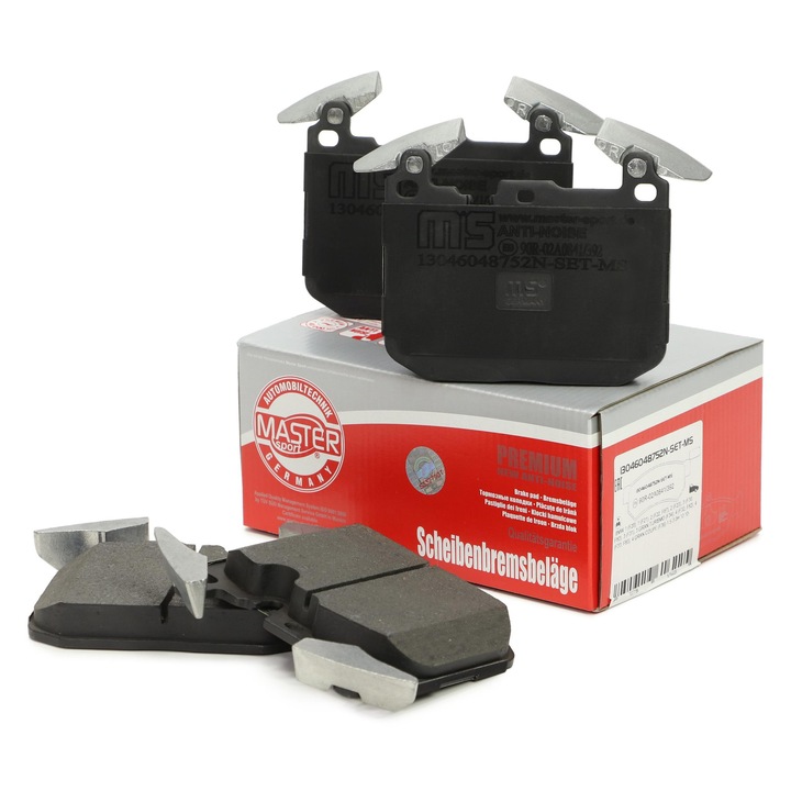 FÉKBETÉT KÉSZLET Master-Sport, BMW 1 (F20, F21), 1 Van (F20), 2, 3, 4, 115x91,3mm, rezgéscsillapítóval