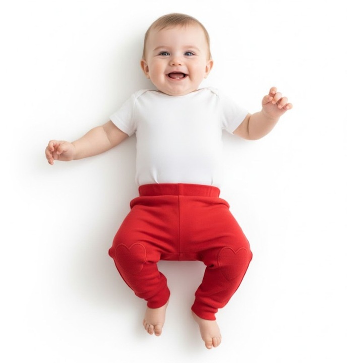 Chicco gyerek nadrág, piros, pamut és elasztán