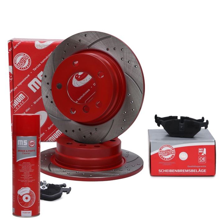 Master-Sport féktárcsa és fékbetét készlet, 280mm, 5 lyuk, hátsó, többszínű