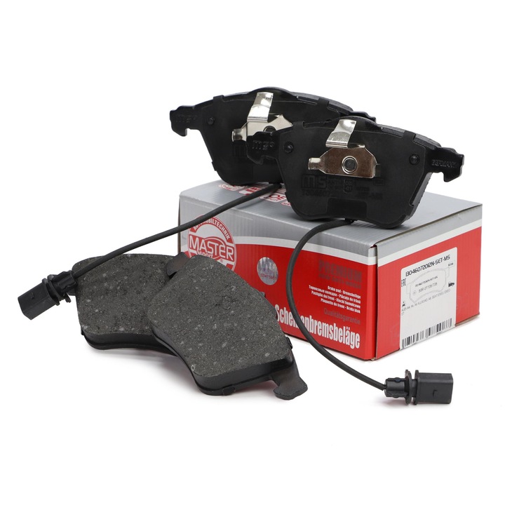 Set placute de frana fata Master-Sport, compatibile cu Audi A4 B6, A4 B7, A6 C6, A8 D8, SEAT Exeo, Exeo ST, 243x73x155mm, 20.3mm grosime