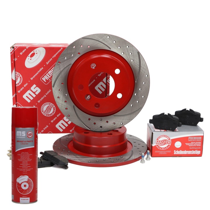 Master-Sport féktárcsa és fékbetét szett, 5 furat, 296x160,8mm, 11,35kg