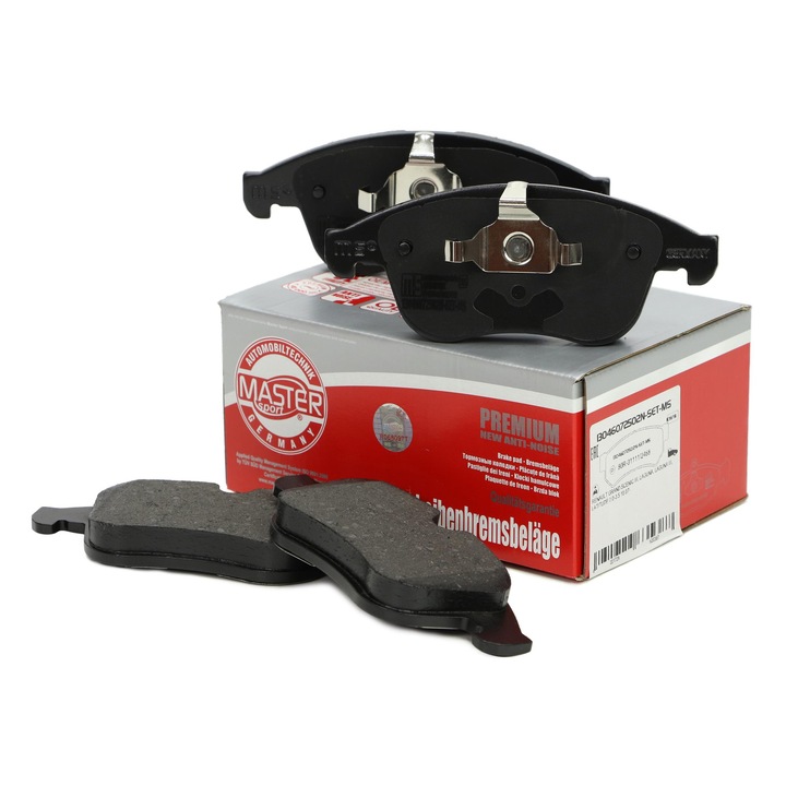 Master-Sport első fékbetét készlet Renault Grand Scenic, Laguna III, Latitude típusokhoz, 155x68,4mm, kopásjelző érintkező nélkül