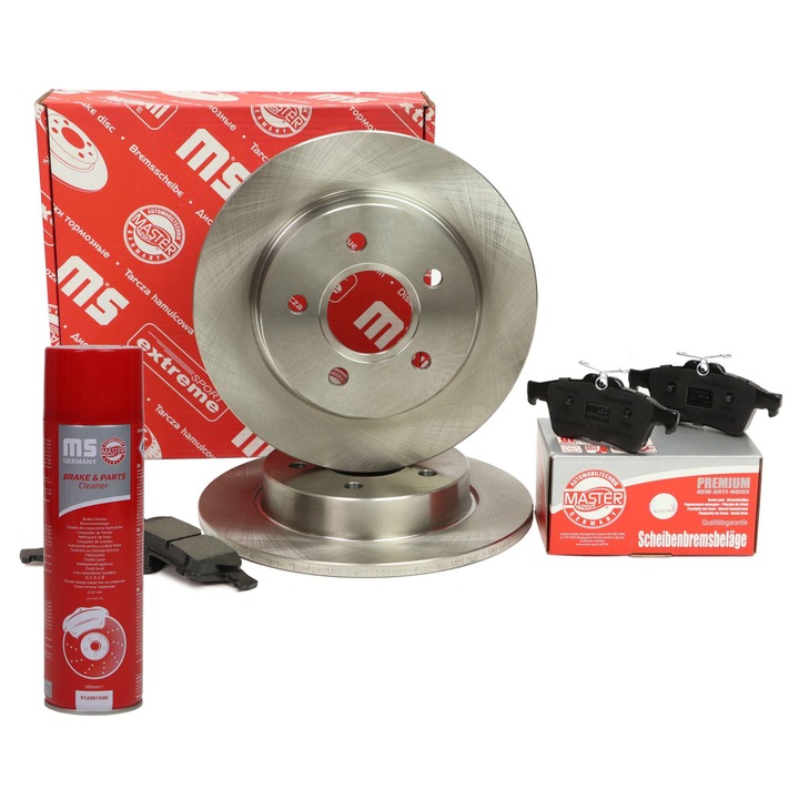 Master-Sport féktárcsa és fékbetét szett, 265x40.8mm, 5 lyuk, hátsó, többszínű