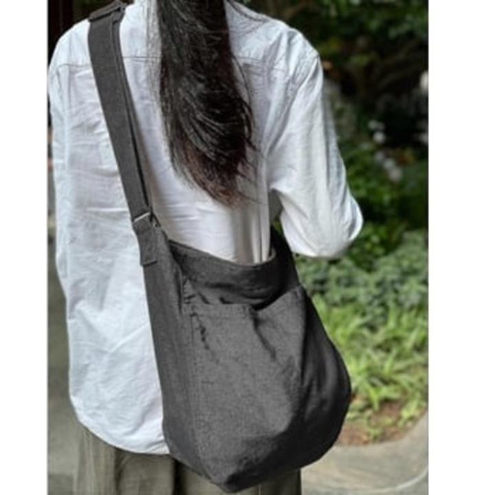 Geanta hobo din panza, neagra, pentru femei si barbati, cu multiple buzunare, set pentru calatorie si munca