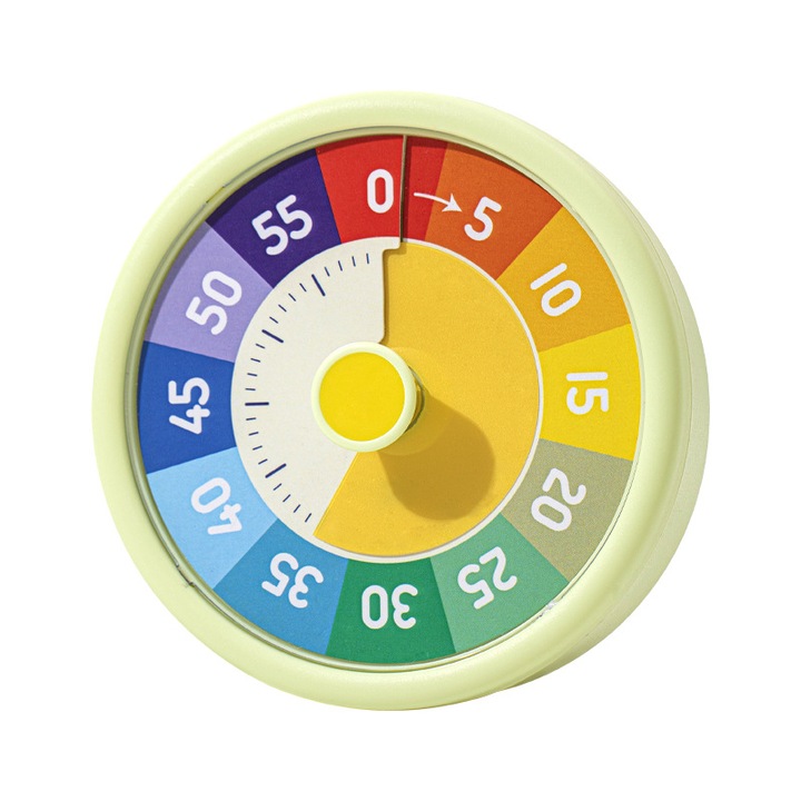 Timer vizual pentru copii START MAKERS, 60 minute, verde, silentios