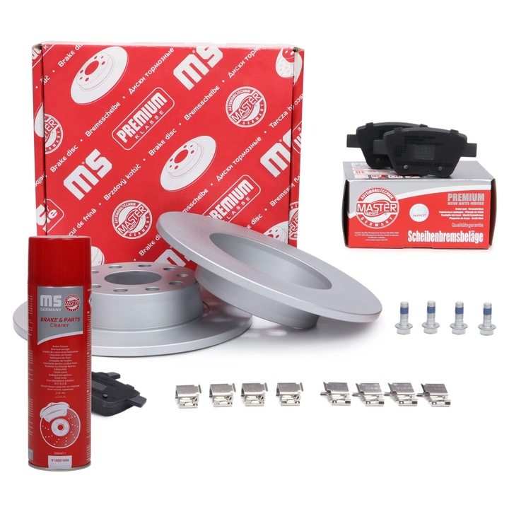 Master-Sport féktárcsa és fékbetét szett, hátsó, 272x9.7mm, féktisztító spray-vel