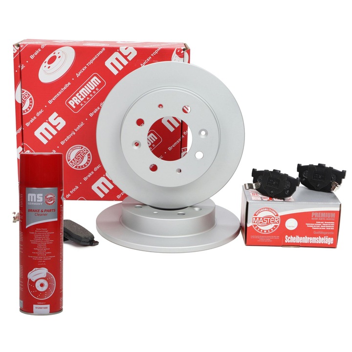 Комплект спирачни дискове и накладки Master-Sport, 4 отвора, 258x154mm, за Kia Cerato I