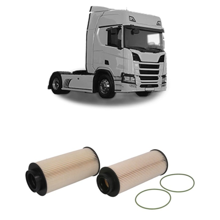 Filtru combustibil SCANIA R II R370 din 2017 KW 272 CP 370 CMC 12742, Bosch, Auto, 4x Stickere auto cu SCANIA