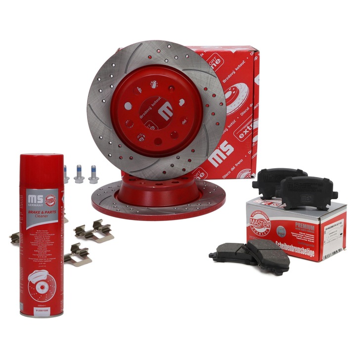 Master-Sport féktárcsa és fékbetét készlet, hátsó, 282x48,6mm, 11,35kg