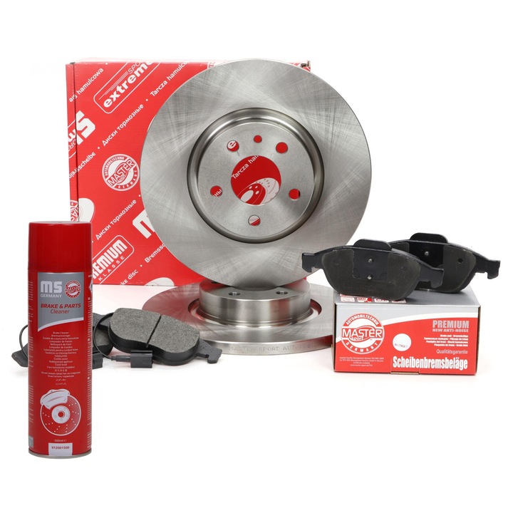 Master-Sport féktárcsa és fékbetét készlet, tárcsafék, 5 lyuk, 281x44.7mm, többszínű