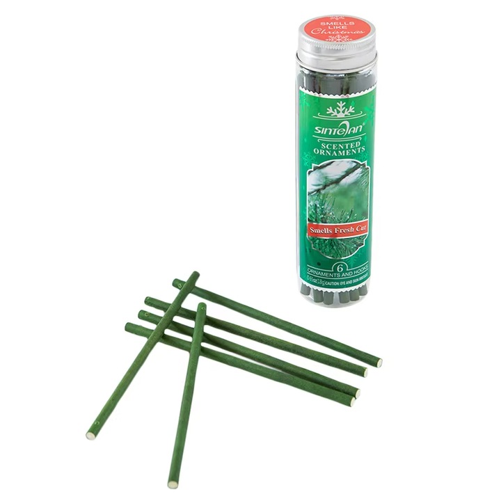 Karácsonyi aromaterápiás pálcikakészlet, fenyőillat, kreatív karácsonyfa-díszek, aktív összetevők bergamottal, alkalmas karácsonyi parti dekorációhoz, szúnyogriasztó, frissítő