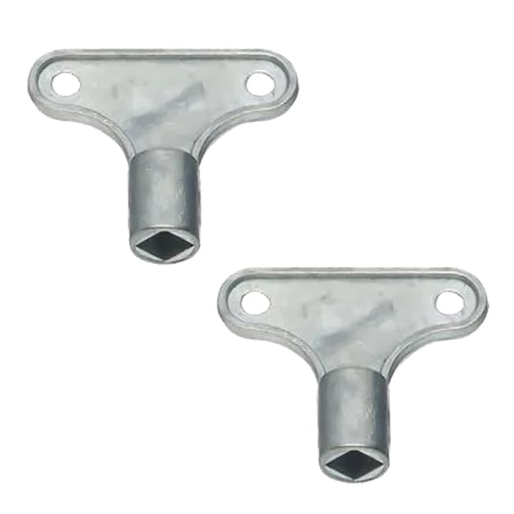 Set 2 Chei Aerisire Calorifer, Home Pro, Usor de Utilizat, Universala, Potrivita pentru Uz General/Profesional, Portabila, Eficienta, Economica, Argintiu