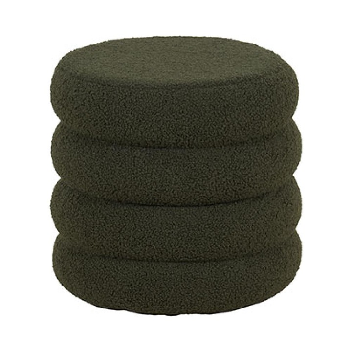 Taburet KJP5590, 42 x 42 x 40 cm, Culoare Verde