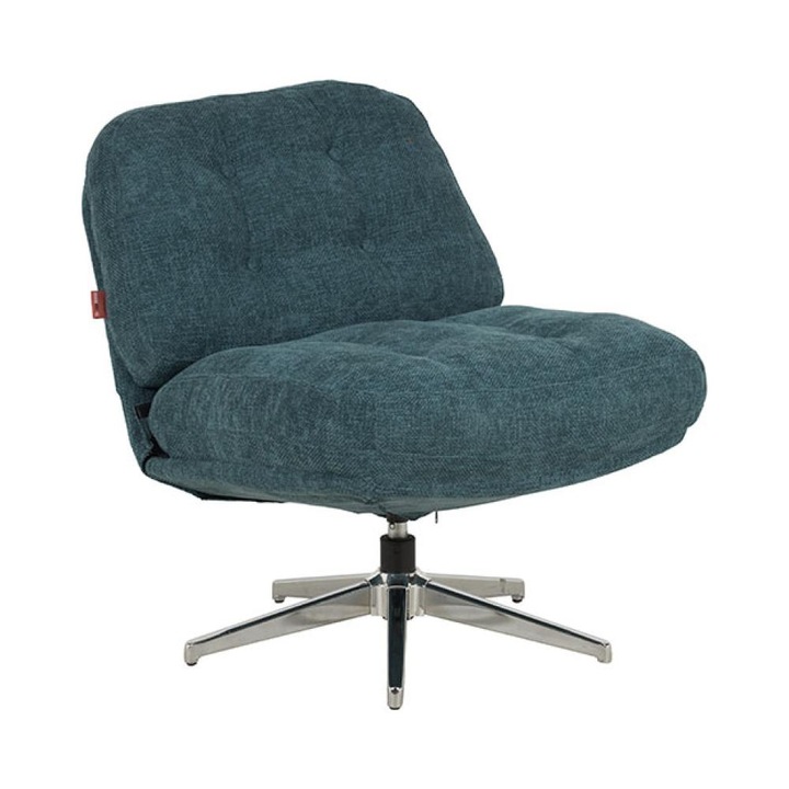 Scaun Rotativ LCM0101AS, 62 x 81 x 74 cm, Culoare Albastru