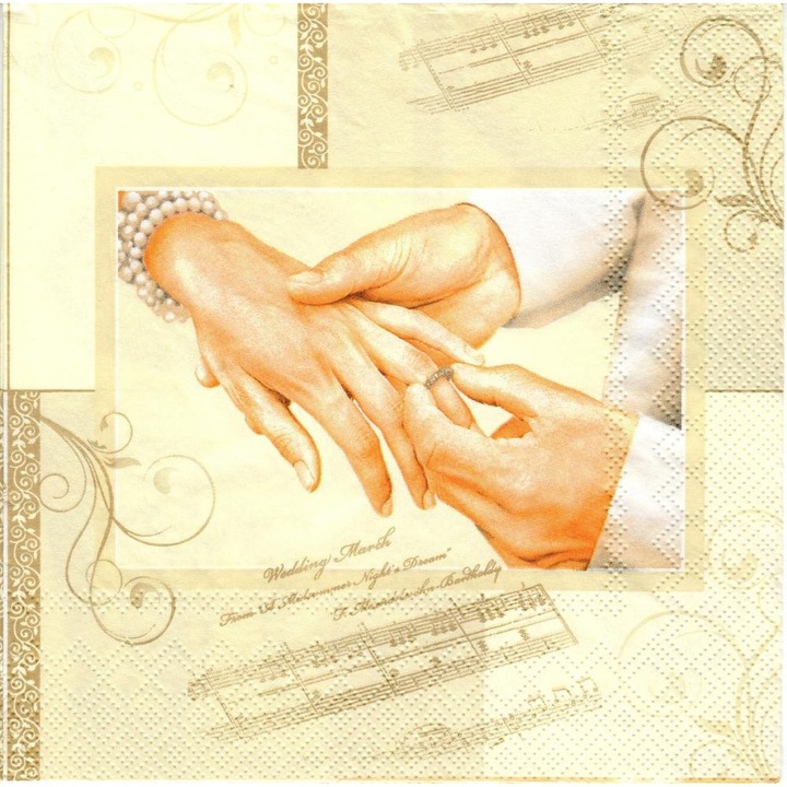 Servetele premium pentru cununie, nunta sau logodna, Neste, 33x33 cm, 3 straturi, pachet 20 buc