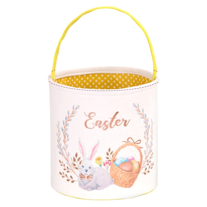 LessMo húsvéti kosár, pamut, többszínű, 23,3x24,3cm