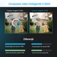 Camera de Supraveghere Inteligenta Video CCTV Dubla Omelivon® A19B, WiFi, 4MP, Exterior/Interior, Detectie Umana AI, Viziune Nocturna, Detectie Miscare, Rotire, Microfon Bidirectional, Lentile Duble, Stocare interna si Cloud, Incarcator，Alb/Negru