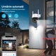 Camera de Supraveghere Inteligenta Video CCTV Dubla Omelivon® A19B, WiFi, 4MP, Exterior/Interior, Detectie Umana AI, Viziune Nocturna, Detectie Miscare, Rotire, Microfon Bidirectional, Lentile Duble, Stocare interna si Cloud, Incarcator，Alb/Negru